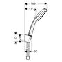 Душевой гарнитур Hansgrohe Croma 100 Vario/Porter S, 27594000