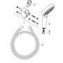 Душевой набор Hansgrohe Croma Select S Vario, держатель, шланг 125 см, 26421400