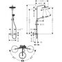 Душевая с термостатом Hansgrohe Croma Select 280, черный хром, 26890340