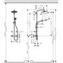 Душевая с термостатом Hansgrohe Croma Select 280, черный хром, 26890340