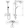 Душевая система Hansgrohe Pulsify Showerpipe 260, 1j, термостат, 24220000