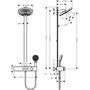 Душевая система Hansgrohe Pulsify Showerpipe 260, 2j, EcoSmart, хром, 24241000