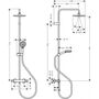 Душевая система Hansgrohe Vernis Shape Showerpipe 230, 1jet, термостат, Green, хром, 26318000