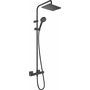 Душевая система Hansgrohe Vernis Shape Showerpipe 230, 1jet, термостат, матовый черный, 26286670