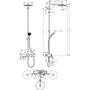 Душевая система для ванны Hansgrohe Pulsify Showerpipe 260, 1j, термостат, 24230000
