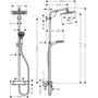 Душевая система с термостатом Hansgrohe Crometta E 240 Showerpipe, EcoSmart, 27281000