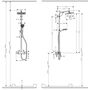 Душевая система с термостатом Hansgrohe Crometta E 240 Showerpipe, EcoSmart, 27281000