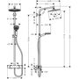 Душевая система с термостатом Hansgrohe Crometta S 240 Showerpipe, EcoSmart, 27268000