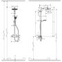 Душевая система с термостатом Hansgrohe Crometta S 240 Showerpipe, EcoSmart, 27268000