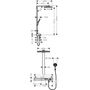 Душевая система с термостатом Hansgrohe Showerpipe 460, EcoSmart, 27028400