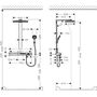 Душевая система с термостатом Hansgrohe Showerpipe 460, EcoSmart, 27028400