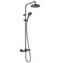 Душевая система с термостатом Hansgrohe Vernis Blend Showerpipe 200, EcoSmart, черный матовый, 26089670