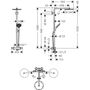 Душевая стойка с термостатом Hansgrohe Raindance S 240, 1 jet, Showerpipe, 27633140