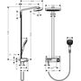 Душевая стойка с термостатом Hansgrohe Raindance Select Showerpipe E300, 3jet, 27127400