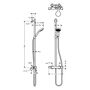 Душевой гарнитур Hansgrohe Croma Select S Multi SemiPipe, 27247400