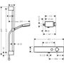 Душевой набор Hansgrohe Pulsify Select 105 Relaxation, штанга 65 см, 3j, 24260000