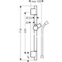 Душевая штанга Hansgrohe S Puro, с шлангом 65 см, 28632000