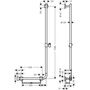 Душевая штанга Hansgrohe Unica Comfort 110 см, правосторонняя, 26404400