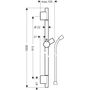 Душевая штанга Hansgrohe Unica S Puro, со шлангом 90 см, 28631670