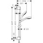 Душевая стойка Hansgrohe Croma 110 Select E Multi, 65 см, 26580400