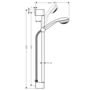 Душевая стойка Hansgrohe Crometta Unica, 1jet, 65 см, С 27728000
