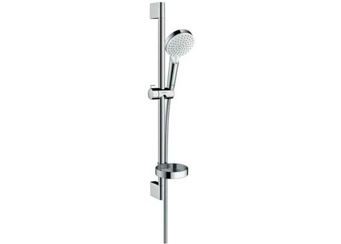 Душевая стойка Hansgrohe Crometta Vario, 65 см, мыльница, белый/хром, 26553400