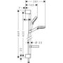 Душевая стойка Hansgrohe Crometta Vario, 65 см, мыльница, белый/хром, 26553400