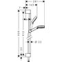 Душевая стойка Hansgrohe Crometta Vario, 90 см, белый/хром, 26536400
