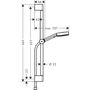 Душевая стойка Hansgrohe Pulsify 105 Relaxation, EcoSmart, штанга 65 см, 24161700