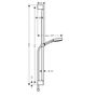 Душевая стойка Hansgrohe Pulsify 105 Relaxation, EcoSmart, штанга 90 см, 24171700