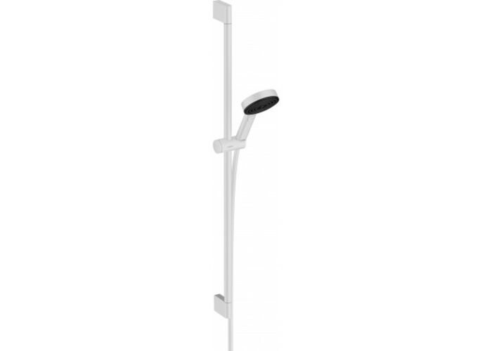 Душевая стойка Hansgrohe Pulsify Relaxation 105, 3jet, штанга 90 см, белый матовый, 24170700