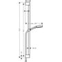 Душевая стойка Hansgrohe Pulsify Relaxation 105, 3jet, штанга 90 см, белый матовый, 24170700
