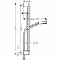 Душевая стойка Hansgrohe  Pulsify Relaxation 105, 3jet,  штанга 65 см, хром, 24160000
