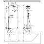 Душевая стойка с термостатом Hansgrohe Showerpipe 280, 1jet, 26792000