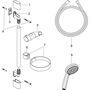 Душевой набор Hansgrohe Croma 100 Vario, EcoSmart, Unica 90 см, 27653000