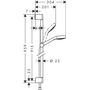 Душевой набор Hansgrohe Croma Select E, 1jet, EcoSmart, штанга 90 см, 26595400