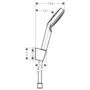 Душевой набор Hansgrohe Crometta, 1jet, EcoSmart, шланг 125 см, 26568400