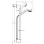 Душевой набор Hansgrohe Crometta Mono Green, штанга 65 см, 27652000