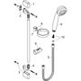 Душевой набор Hansgrohe Crometta Vario, штанга 65 см и мыльница, 27764000