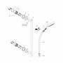 Душевой набор Hansgrohe Raindance 120, 3jet, штанга 90 см, 26322400
