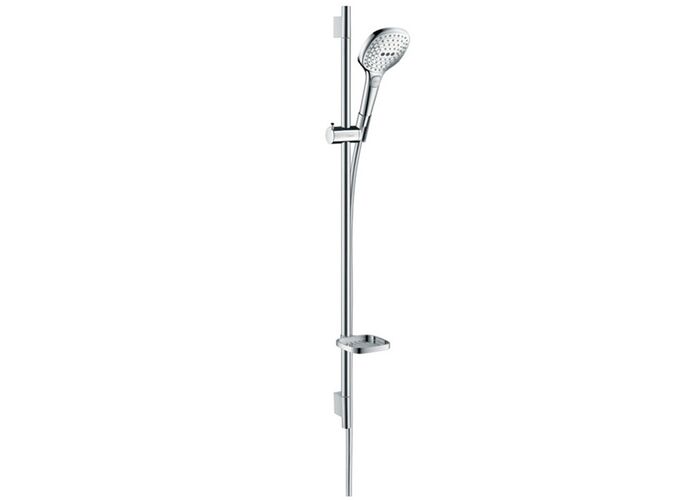 Душевой набор Hansgrohe Raindance Select 120, 3jet, EcoSmart, штанга 90 см, мыльница, 26623400