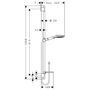 Душевой набор Hansgrohe Raindance Select 120, 3jet, EcoSmart, штанга 90 см, мыльница, 26623400