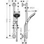Набор для душа Hansgrohe Raindance 120,  EcoSmart, Unica Comfort, 26323000