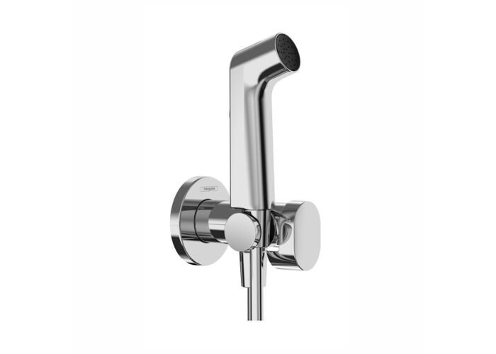Гигиенический душ Hansgrohe Bidette S, 1jet, шланг и держатель, хром, 29232000