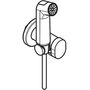 Гигиенический душ Hansgrohe S, запорный вентиль, держатель и шланг 125 см, матовый белый, 29232700