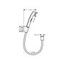 Гигиенический душ Hansgrohe с держателем и шлангом 125 см, матовая бронза, 32129140