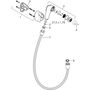 Гигиенический душ псевдобиде Hansgrohe, шланг 125 см, 32127000