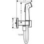 Гигиенический ручной душ Hansgrohe Bidette E EcoSmart+, 1jet, шланг 125 см, держатель, хром, 29233000