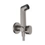 Гигиенический ручной душ Hansgrohe Bidette S EcoSmart, шланг 125 см, держатель, черный хром, 29232340