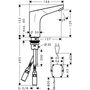 Смеситель для умывальника Hansgrohe Focus 130, 230V сеть, сенсорный, 31173000
